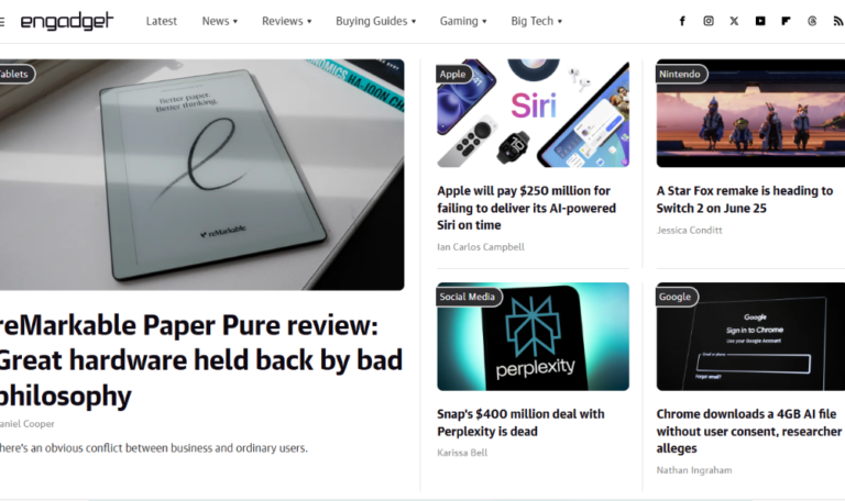 Tech news sites